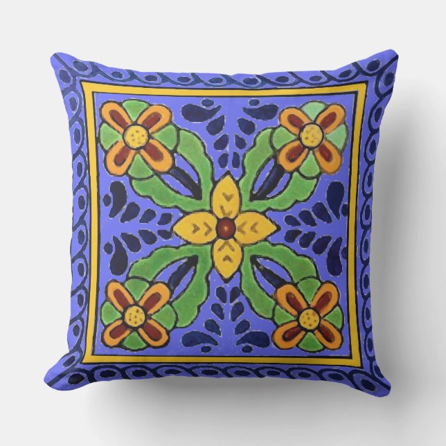 Cojín De Exterior Talavera Tile (Anverso)