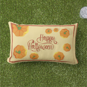 Cojín De Exterior Tarjeta de saludo enmarcada Típografía de Hallowee