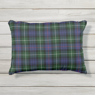 Cojín De Exterior Tartan de Cuadros Morados y Verdes Clan MacKenzie