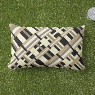 Cojín De Exterior Taupe, Tan, Negro, Blanco Moderno