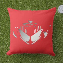 Cojín De Exterior Tetera + Tazas de Té Rojas