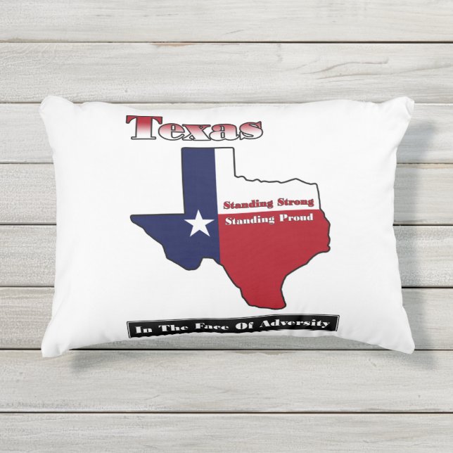 Cojín De Exterior Texas se mantiene fuerte (Anverso)