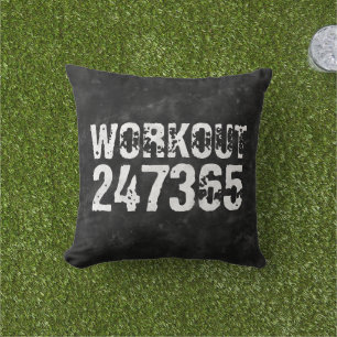 Cojín De Exterior Texto desgastado y raspado Workout 247365 vintage
