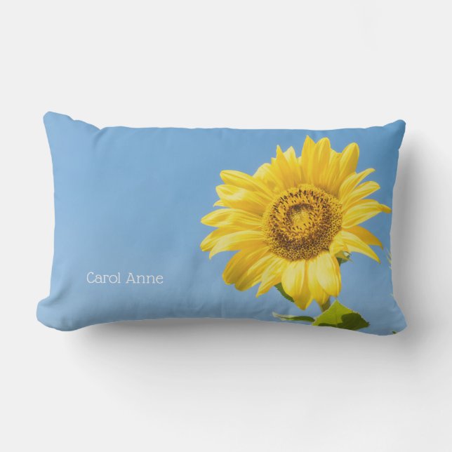 Cojín De Exterior texto personalizado Girasol (Anverso)