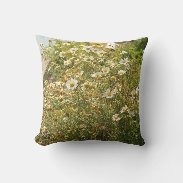 Cojín De Exterior throwpillow de la margarita (Anverso)