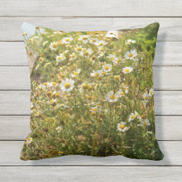 Cojín De Exterior throwpillow de la margarita