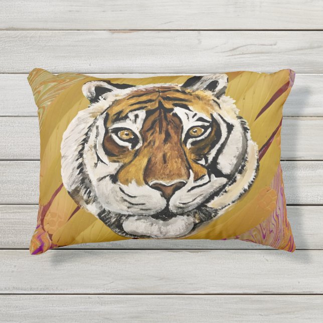 Cojín De Exterior Tiger Tai Chi Tiger Face (Anverso)