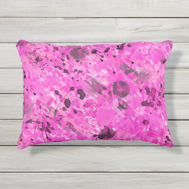 Cojín De Exterior Tinta rosa (Anverso)