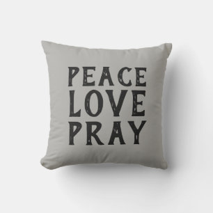 Cojín De Exterior Tipografía de PEACE LOVE PRAY  