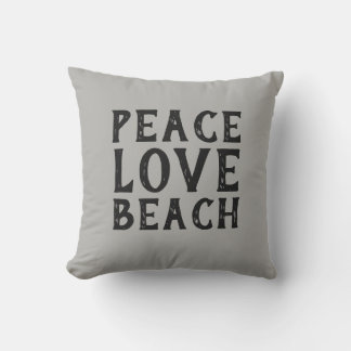 Cojín De Exterior tipografía PEACE LOVE BEACH |