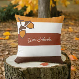 Cojín De Exterior Tiras de Acción de Gracias y Acorns