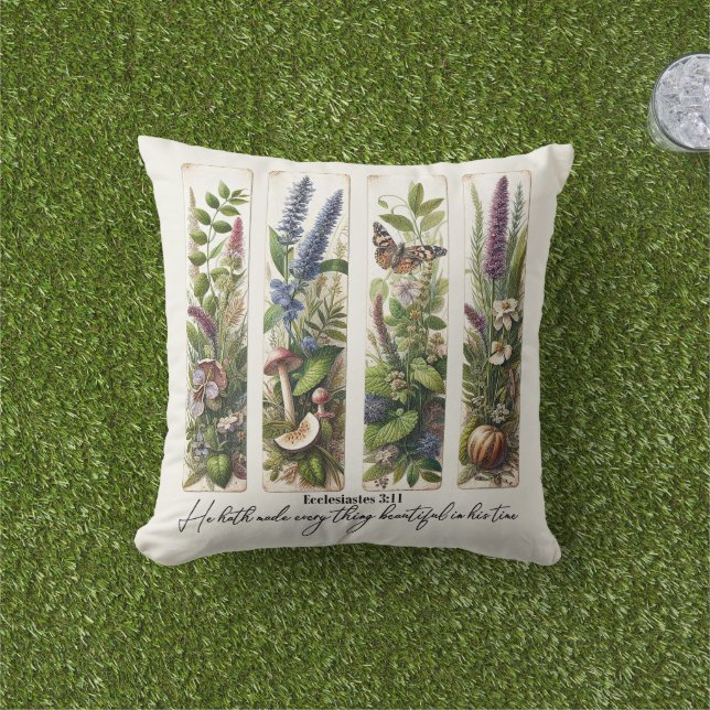 Cojín De Exterior Todo hermoso en su tiempo botánico (Césped)