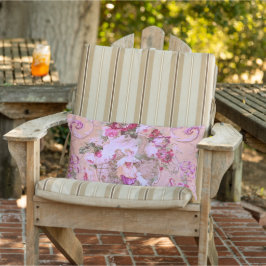 Cojín De Exterior Toile victoriano antiguo Rococo estilo Floral Rosa