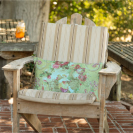 Cojín De Exterior Toile victoriano antiguo Rococo Estilo Sage Verde