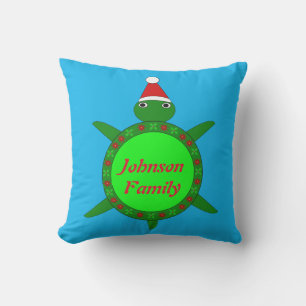 Cojín De Exterior Tortuga de Navidades cortos con Personalizado de c