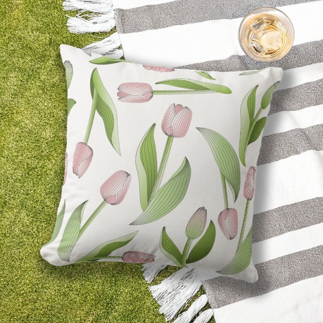 Cojín De Exterior Tulipán rosa moderno (Subido por el creador)