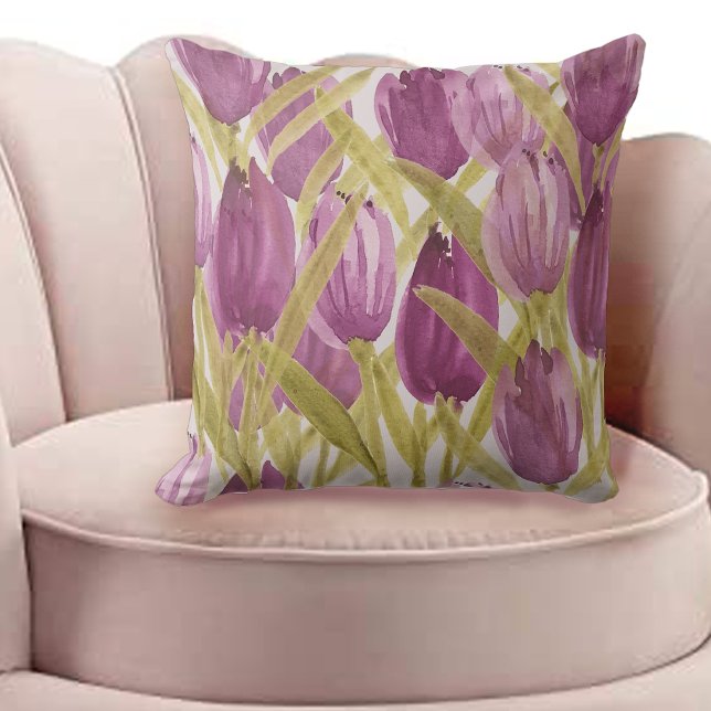 Cojín De Exterior Tulipán rosa púrpura artificial (Subido por el creador)
