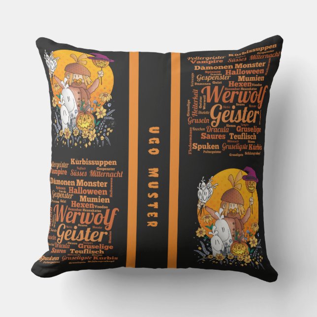 Cojín De Exterior Ugo - Halloween / Thermosbecher (Anverso)