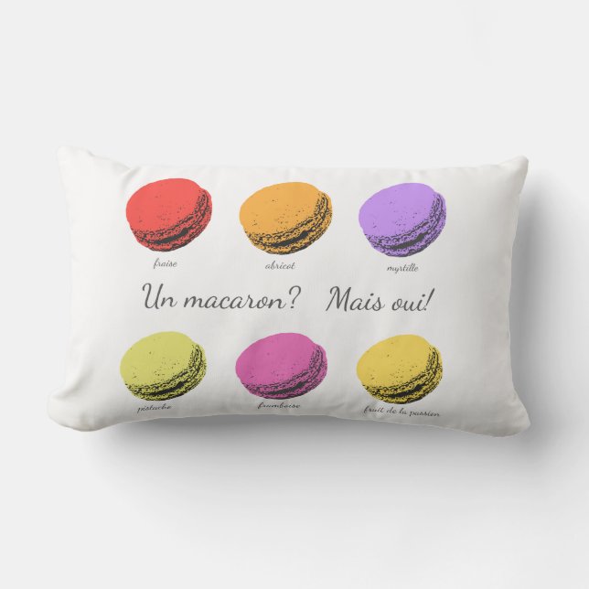 Cojín De Exterior ¿Un macaron? ¡Mais oui! (Anverso)