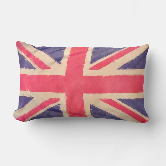 Cojín De Exterior UNION JACK FLAG grunge + tu idea (Anverso)
