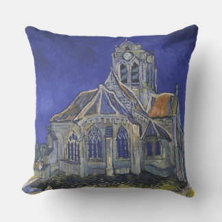 Cojín De Exterior Van Gogh La Iglesia en Auvers Cielo Azul Arte