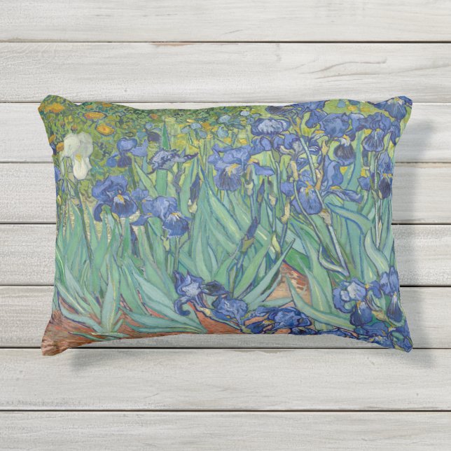 Cojín De Exterior Van Gogh Vintage Irises (Anverso)