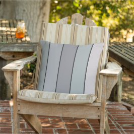 Cojín De Exterior Verde Gris Con Bandas Negras Sobre Papel De Color 