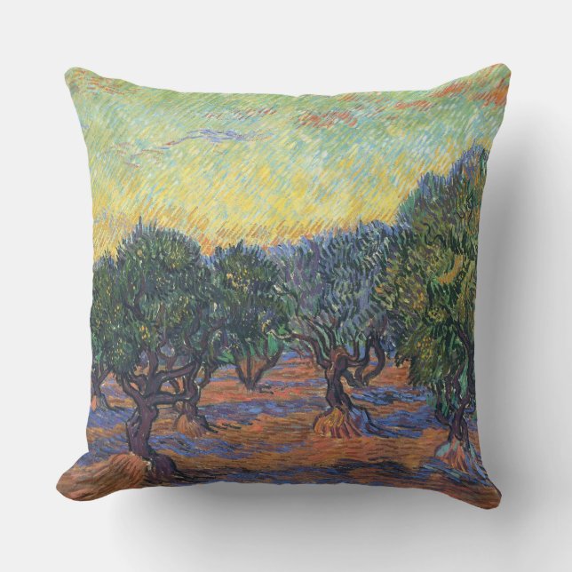 Cojín De Exterior Vincent Van Gogh Olive Grove Impresionsionism Art (Anverso)