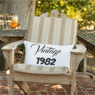Cojín De Exterior Vintage 1982 Año Personalizado Regalos de texto Cu