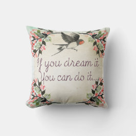 Cojín De Exterior Vintage Si Sueñas Que Es Ave