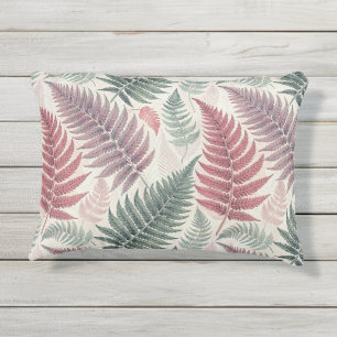 Cojín De Exterior Vintage-style botanical fern leaves
