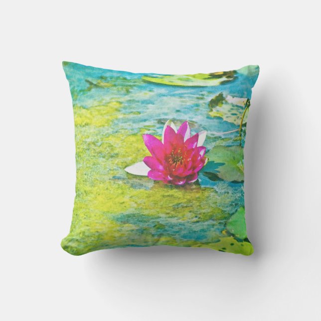 Cojín De Exterior Water Lily Lilypad (Anverso)