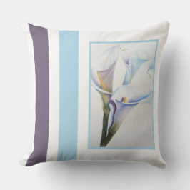 Cojín De Exterior Watercolor White Calla Lilies