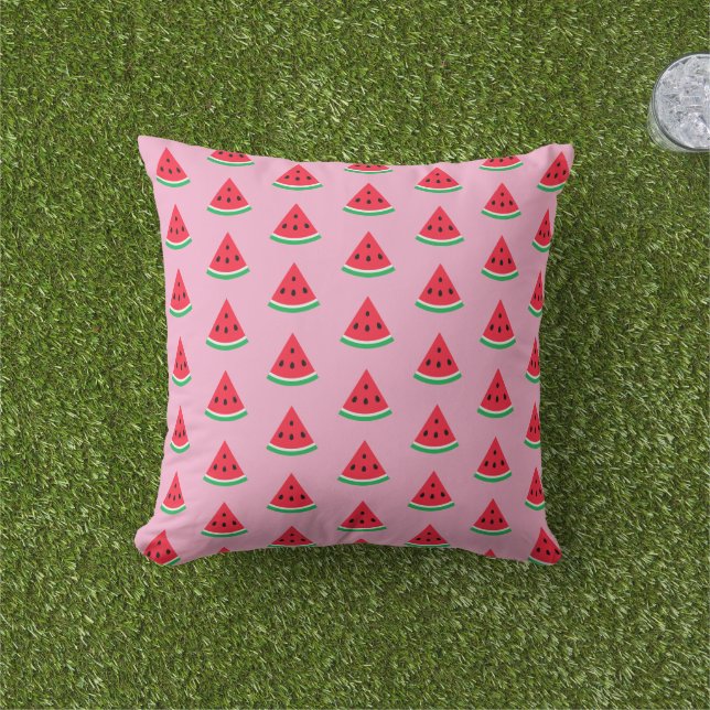 Cojín De Exterior Watermelon Outdoor Throw Pillow (Césped)