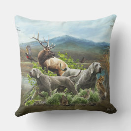 Cojín De Exterior Weimaraner, "Fantasma gris"