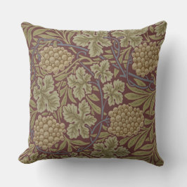 Cojín De Exterior William Morris Vine Grape Red Green Art