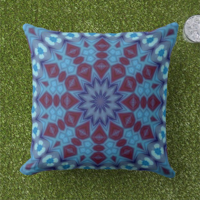 Cojín De Exterior winter holiday Throw Pillow (Césped)