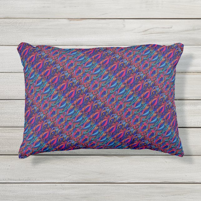 Cojín De Exterior Wool Topped paisley (Anverso)