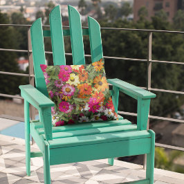 Cojín De Exterior Zinnia Flower Garden Floral