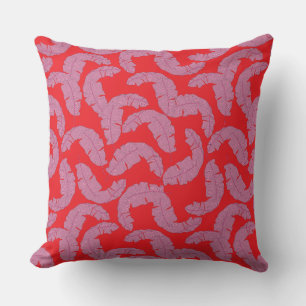Cojín de hojas rosadas tropicales - almohada decor