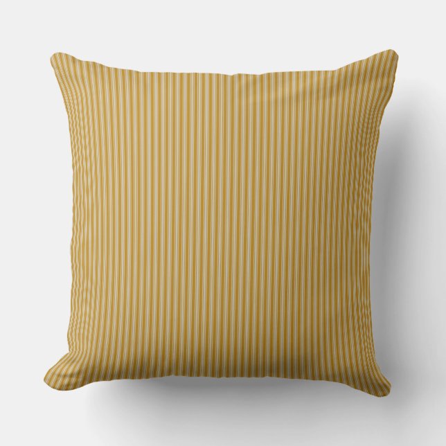 Cojín de la franja de la patada del amarillo mosta (Anverso)