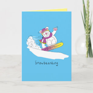 Cojín de nieve - Tarjeta de felicitación para oso 