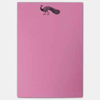 Cojín de notas orgulloso de post-it del pavo real