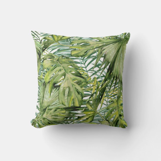 Cojín de palmera de verano tropical (Anverso)