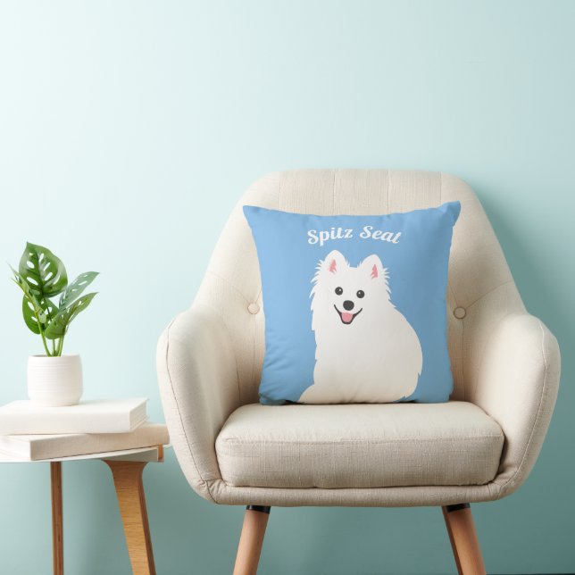 Cojín de perro de Spitz japonés personalizable (Silla)