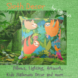 Cojín de Sloths Colgando en los Árboles