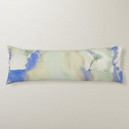 Cojín Decadencia Acuática En Verde Pálido Y Azul