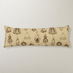 Cojín Decoración de Navidad vintage dibujada a mano