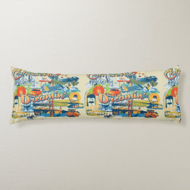 Cojín Decoración del hogar soñando California (Anverso)