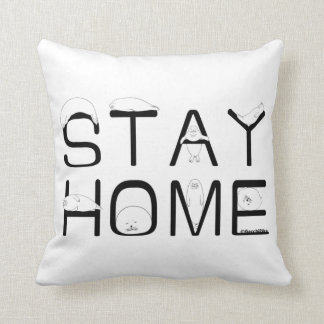 COJÍN DECORATIVO アザラシと一緒に家にいよう（STAY HOME WITH SEAL）